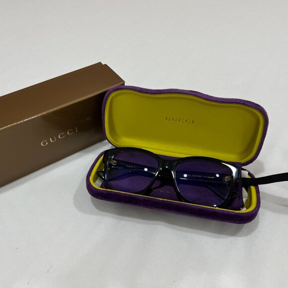 Gucci Glasses Black Blue Light Lenses - Picture 5 of 5